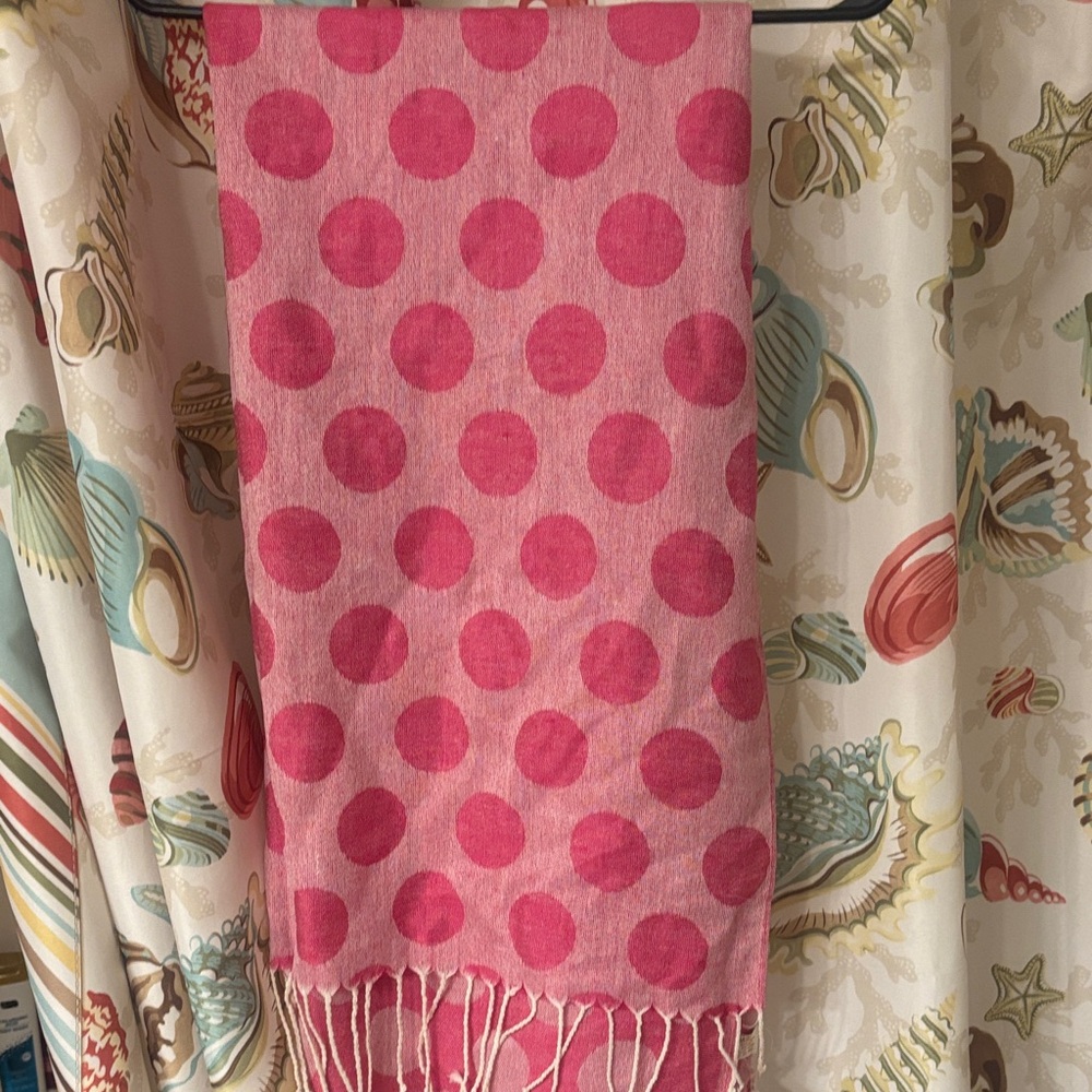Pashmire Playful Pink Polka Dot Scarf